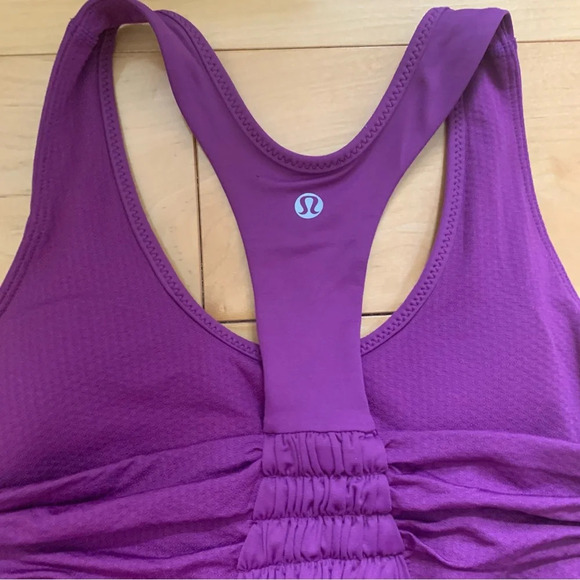 Lululemon Turbo Tank Built In Bra Purple Size 6 Racerback Athletic Running Yoga - Picture 4 of 5